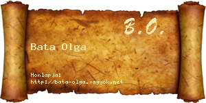 Bata Olga névjegykártya